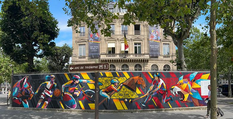 Mural 'Black. Yellow. Red. Gold!' in Paris